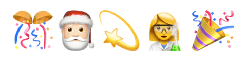 emoticones nouvelle annee labeo